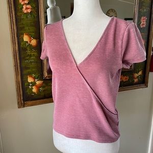 AE Waffle Knit Short Sleeve Cropped Top